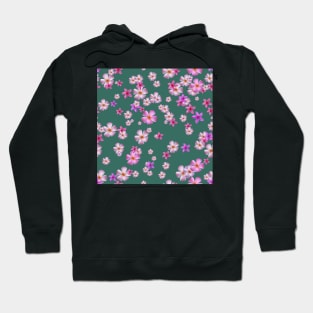 Gentle pattern with pink tropical flowers Hoodie